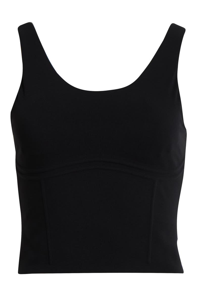 Contour Crop Tank Top, Alternate, color, VERY BLACK