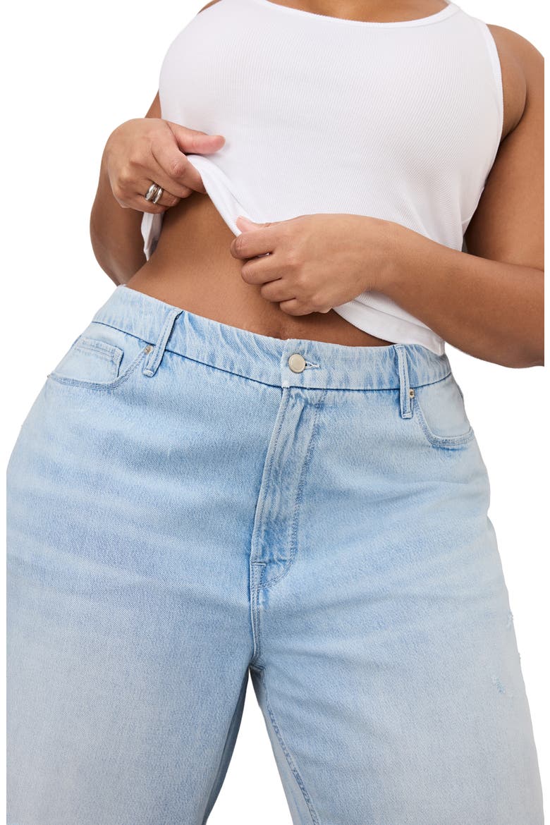 Good Skate Fray Hem Crop Wide Leg Jeans, Alternate, color, INDIGO959
