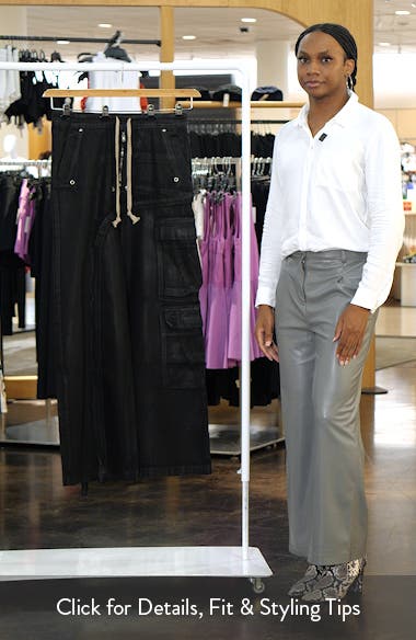 mnml Rave Waxed Oversize Cargo Pocket Pants (Men) | Nordstrom
