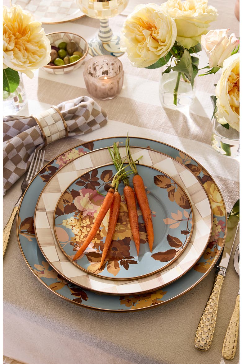 Wild Rose Slate Charger Plate, Alternate, color, BLUE