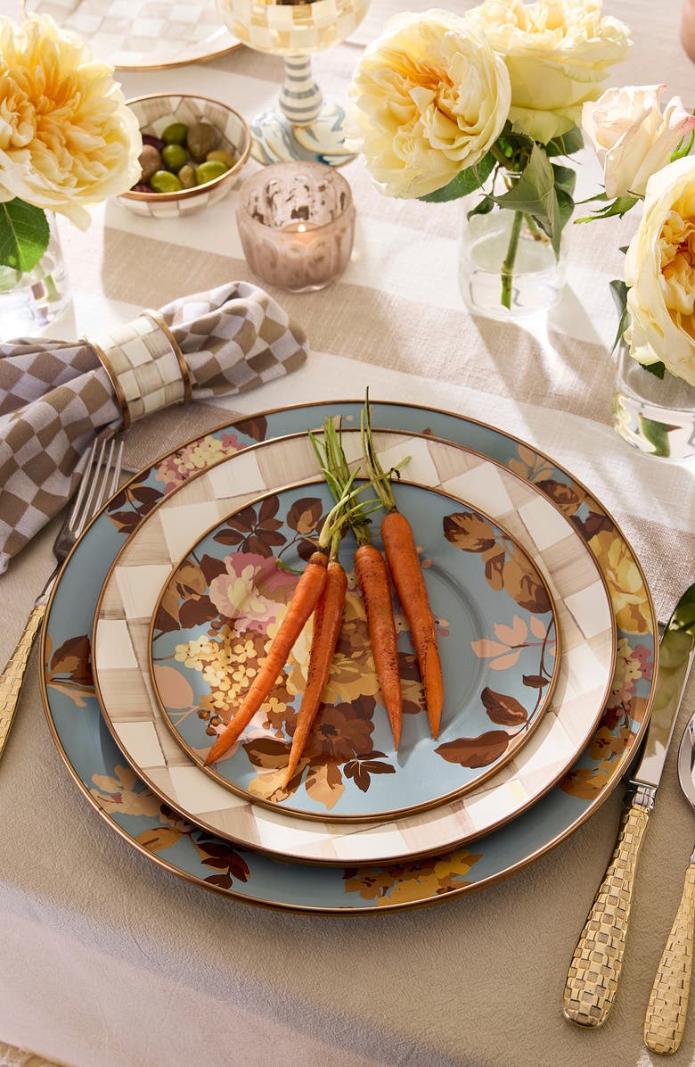 MACKENZIE CHILDS Wild Rose Slate Charger Plate, Alternate, color, Blue