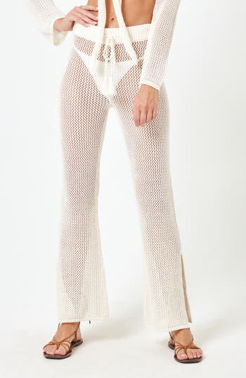 L*space Lspace Los Cabos Open Stitch Cover-up Sweater Pants