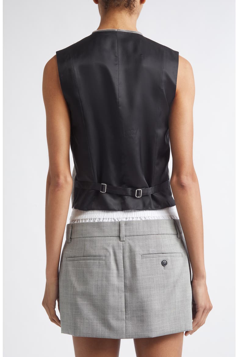 Tailored Zip Vest, Alternate, color, LIGHT HEATHER GREY