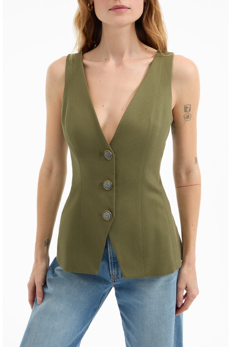 Avalina Vest, Main, color, STONE ARMY