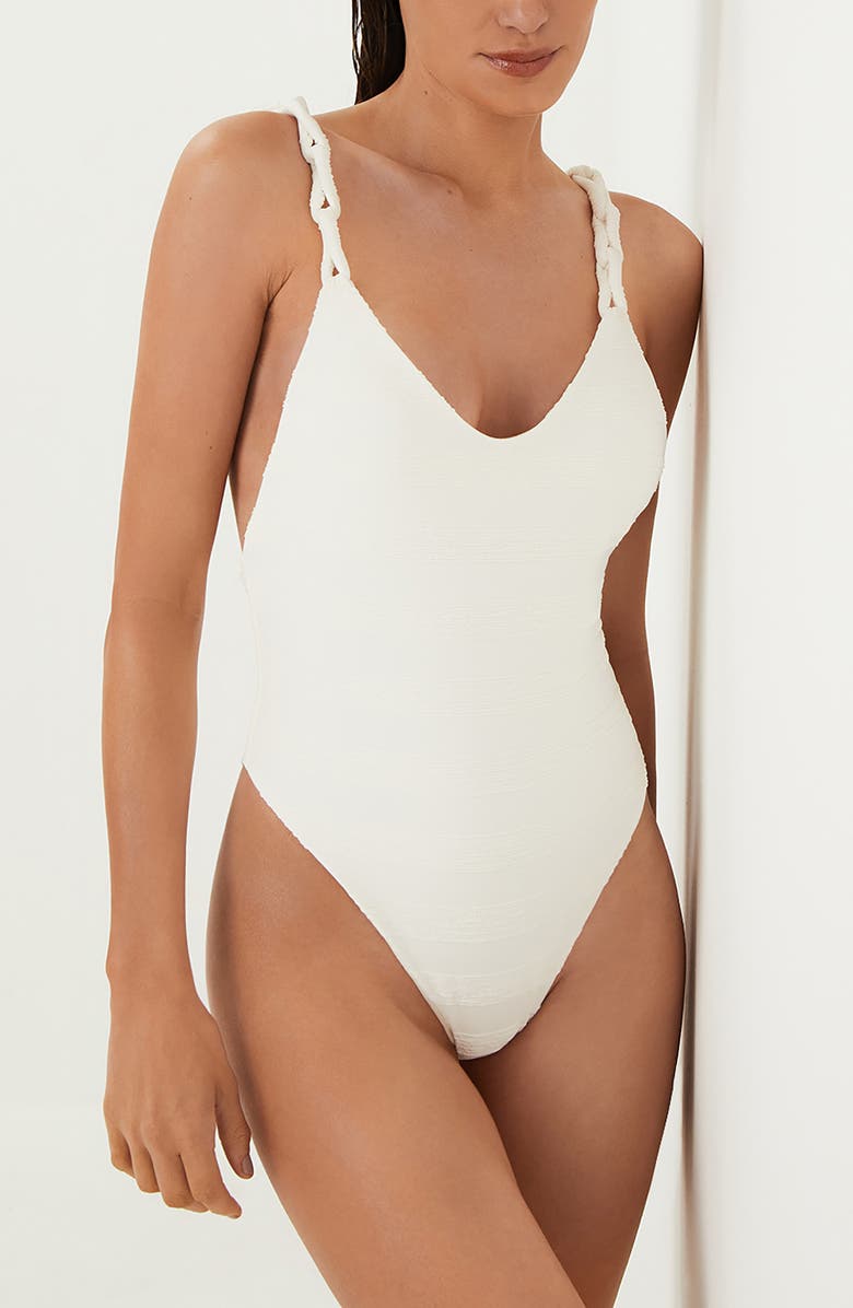 ViX Paula Hermanny Leanne One-Piece Swimsuit, Main, color, White