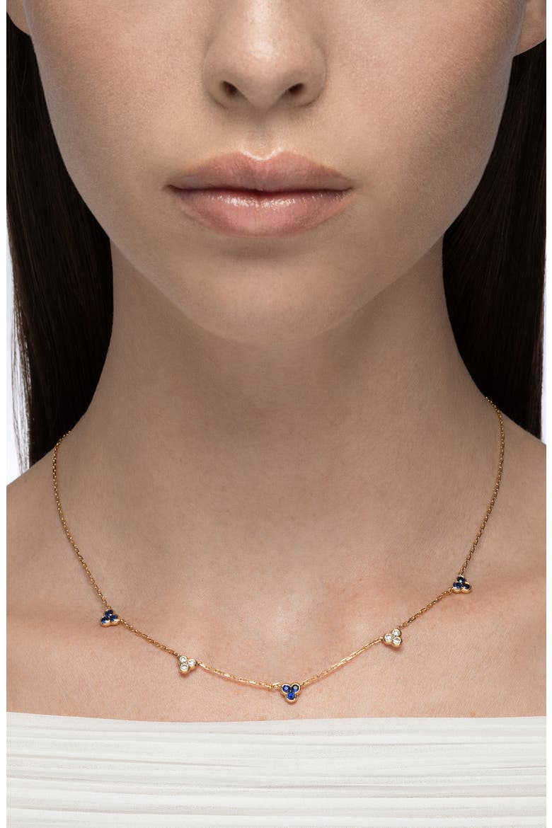 Trinity Station Necklace, Alternate, color, SAPPHIRE