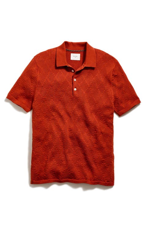 Diamond Stitch Polo Sweater