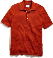 Billy Reid Diamond Stitch Polo Sweater