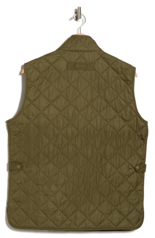 Barbour Sleevless Diamond Pattern Quilted Vest In Green