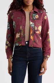 T Tahari Crop Faux Suede Jacket
