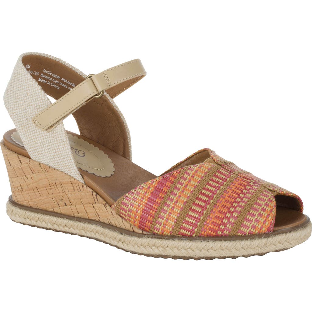 Shop Baretraps Odetta Espadrille Wedge Sandal In Coral Multi