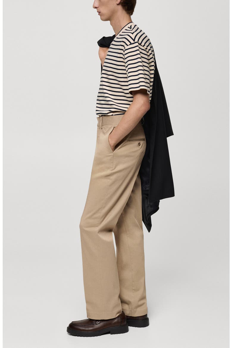 Regular Fit Straight Leg Tencel® & Cotton Pants, Alternate, color, MEDIUM BROWN