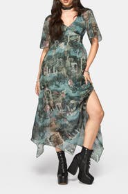 Disturbia Thalassa Lace Up Midaxi Dress