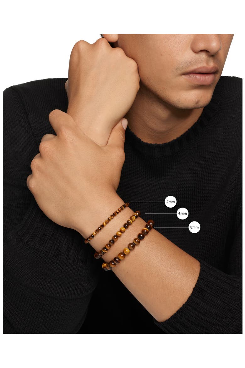 Men's Spiritual Beads Bracelet, Alternate, color, TIGER EYE