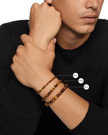 Men's Spiritual Beads Cross Beaded Bracelet