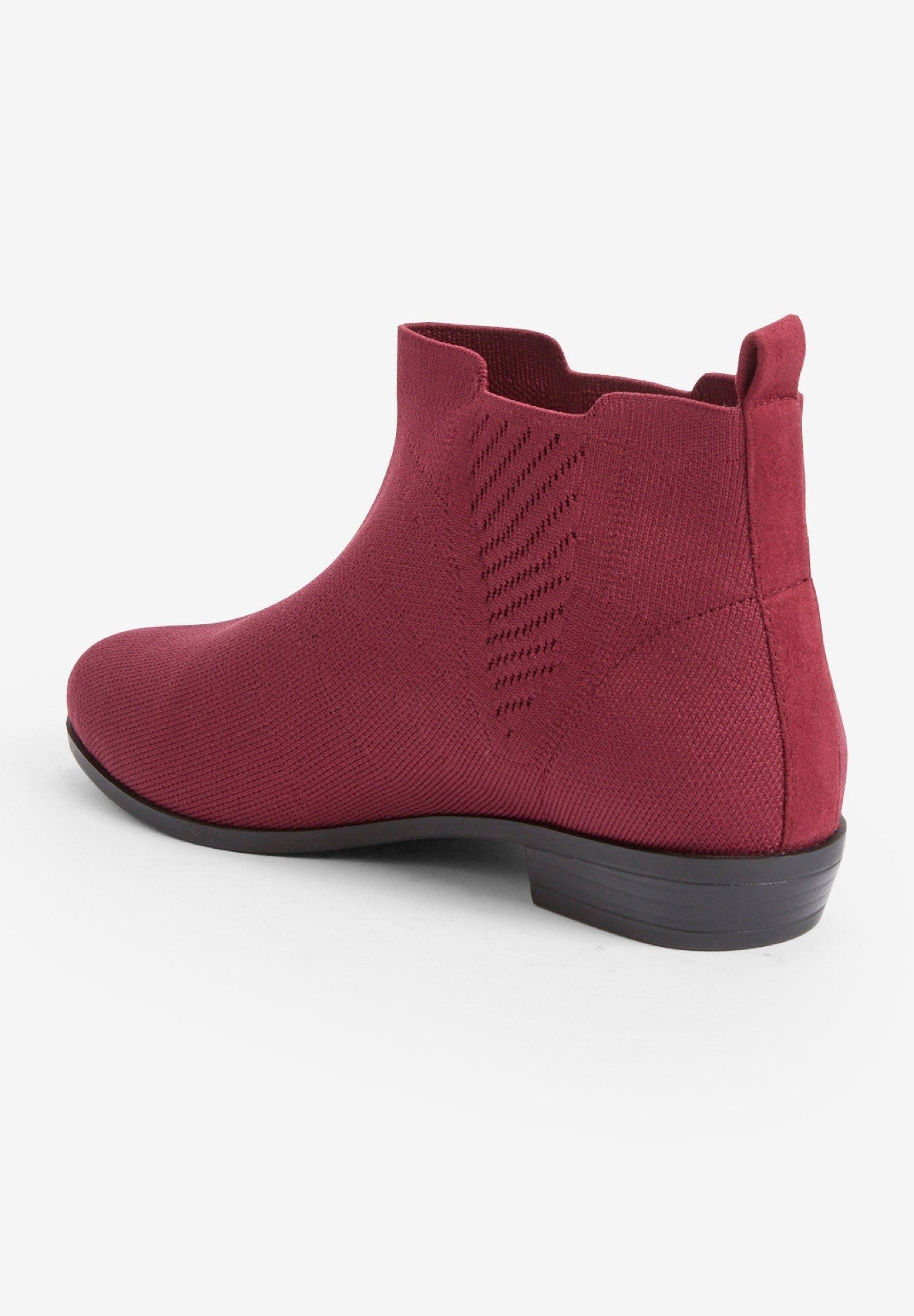 Comfortview The Aspyn Bootie, Alternate, color, Burgundy
