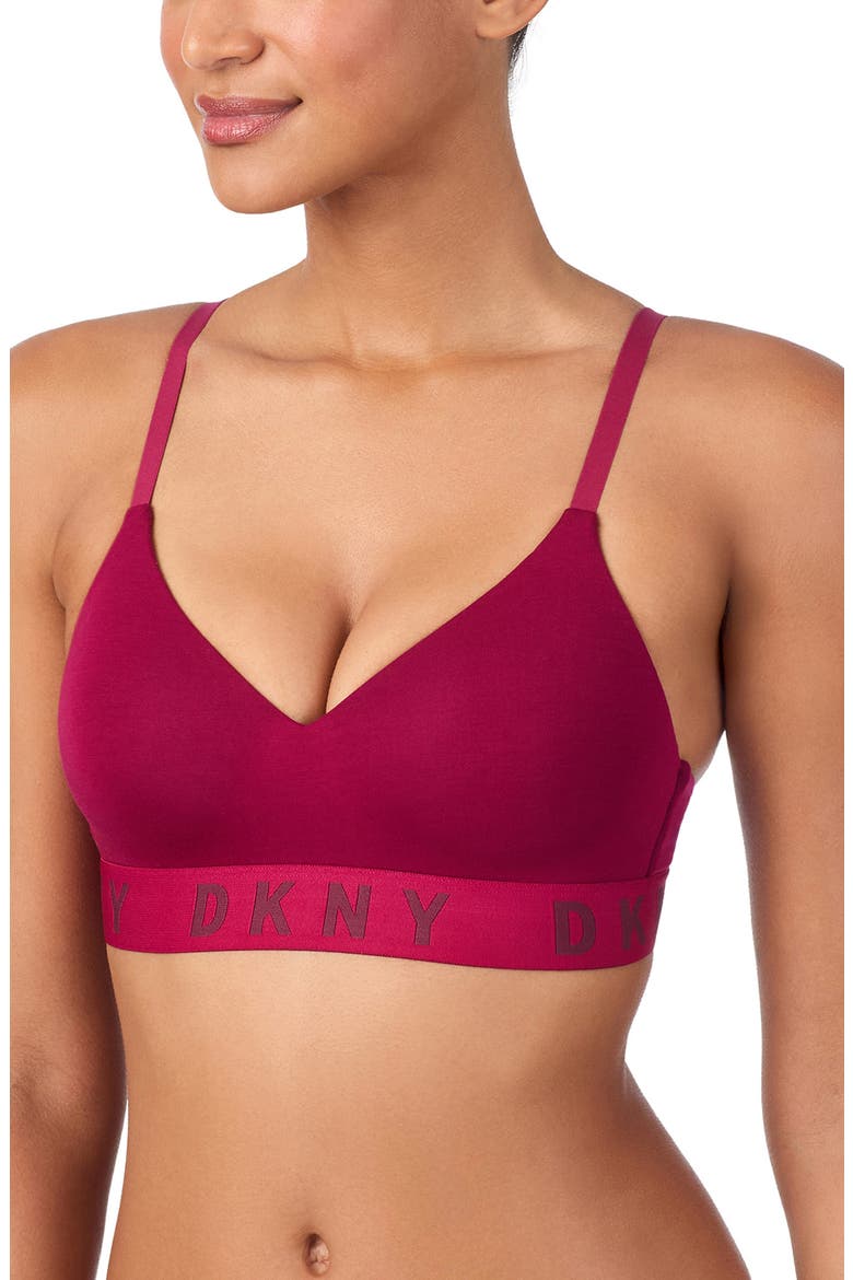 Cozy Boyfriend Wire-Free Push-Up Bra, Alternate, color, BERRY
