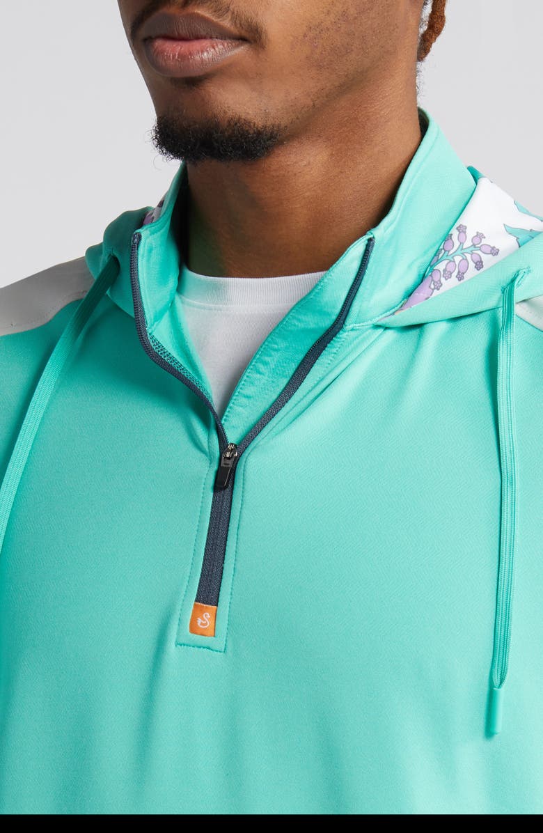 Swannies Logan Colorblock Half Zip Hoodie, Alternate, color, Cactus