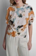 DKNY Dolman Sleeve Stretch Cotton Top