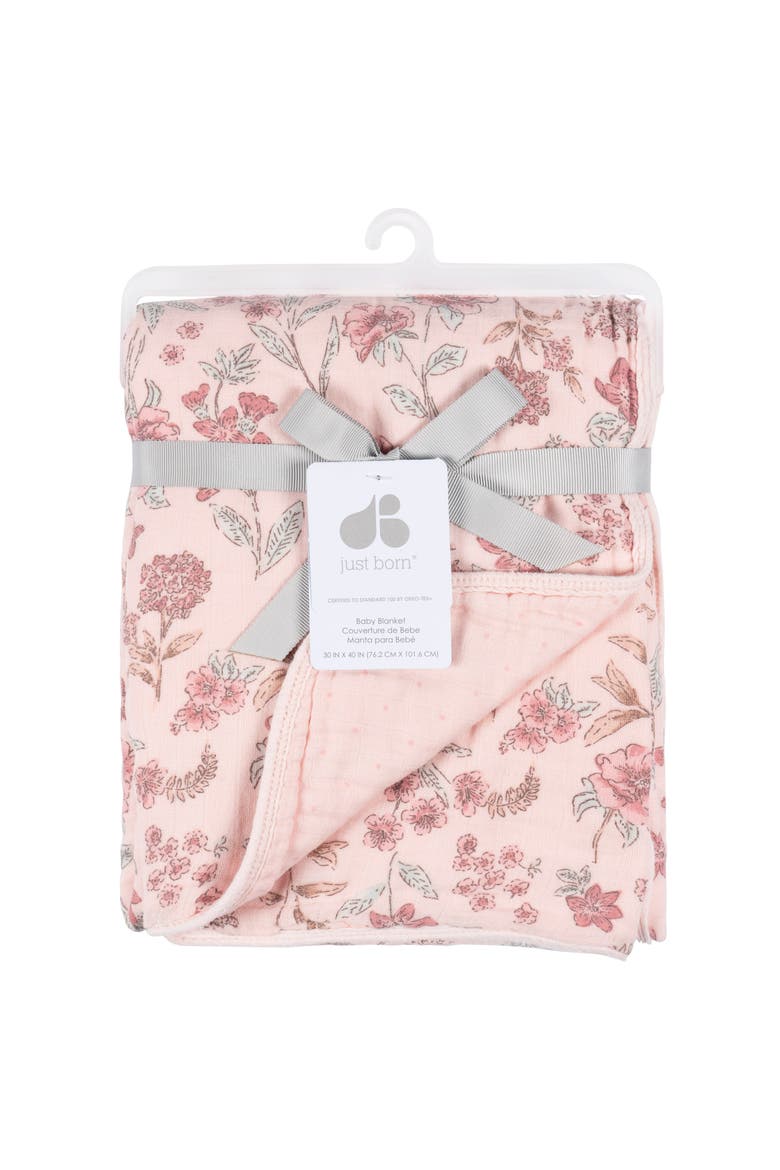 8Ply Muslin Blanket Pink Floral, Alternate, color, Pink Floral