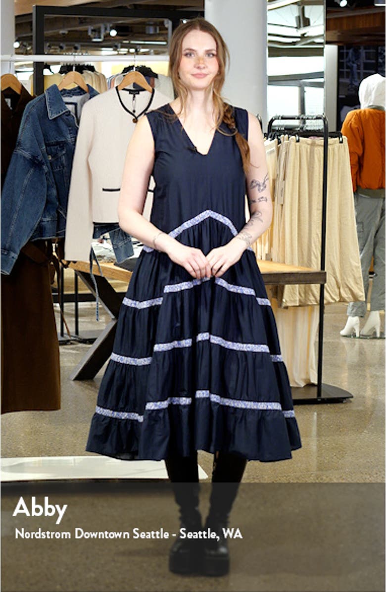 x Liberty London Wallis Sleeveless Cotton Lawn Dress, sales video thumbnail