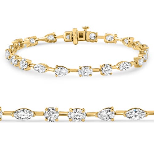 Bliss Diamond 8ct Mixed Cut Diamond Tennis Bracelet 7" 14k Gold Lab Grown