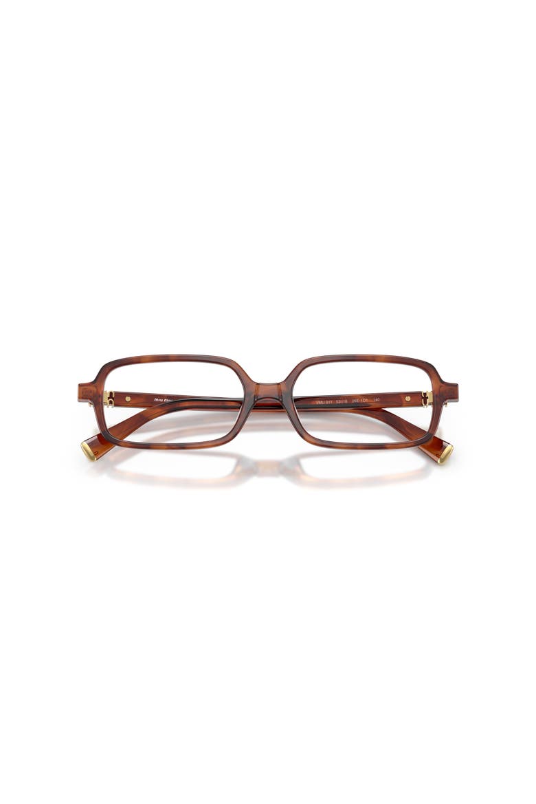51mm Rectangle optical glasses, Alternate, color, Brown