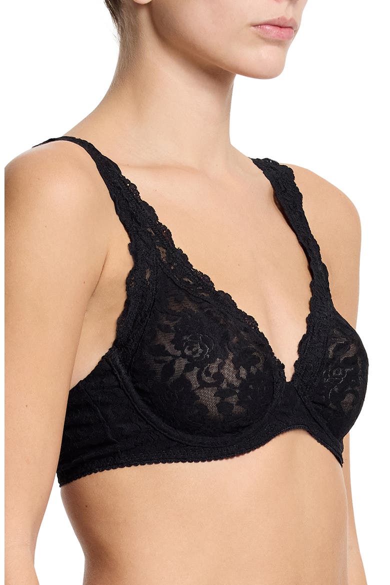 Apex Signature Lace Underwire Bra, Alternate, color, BLACK