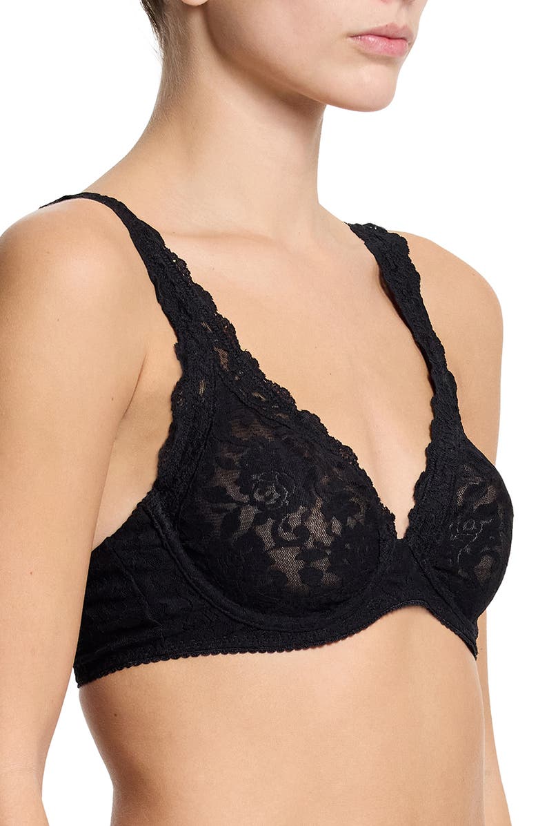Hanky Panky Apex Signature Lace Underwire Bra, Alternate, color, Black