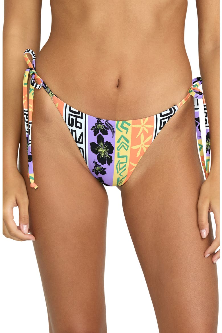 Bring It On Cheekini Side Tie BIkini Bottoms, Main, color, MULTI