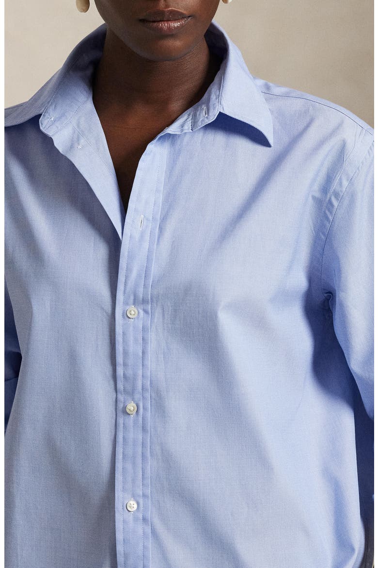 Oversize Button-Up Shirt, Alternate, color, CLASSIC MEDIUM BLUE