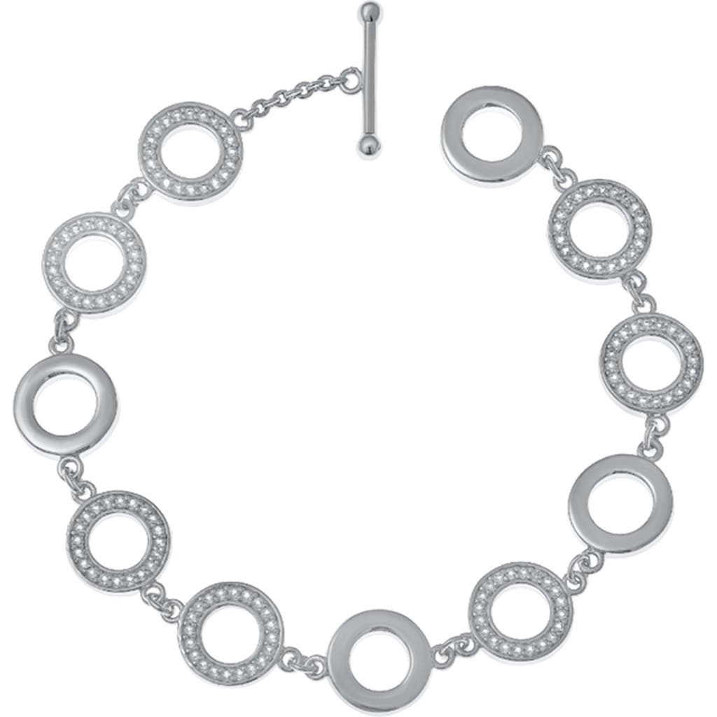 Lucy Quartermaine Art Deco Halo Bracelet in Sterling Silver  product