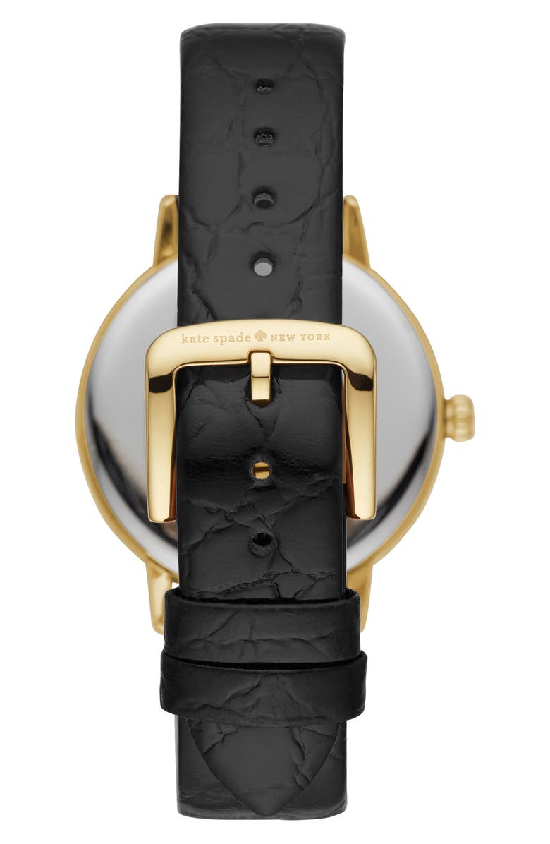 Kate Spade New York Metro Croc Embossed Leather Strap Watch, 34mm, Alternate, color, 