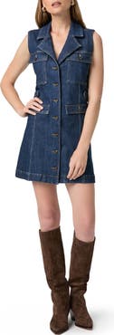 PAIGE Andria Sleeveless Denim Minidress