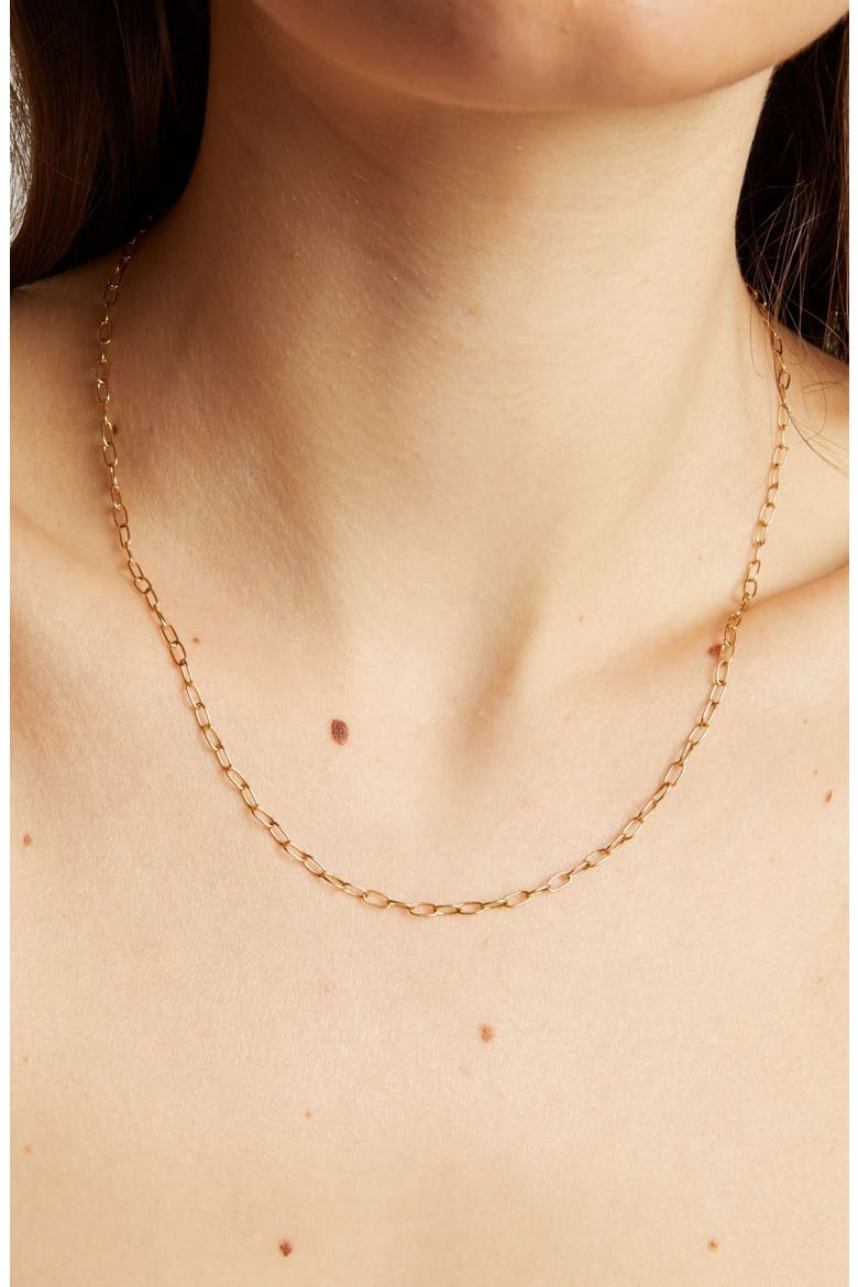 Unbreakable Mini Paperclip Chain Necklace, Alternate, color, White