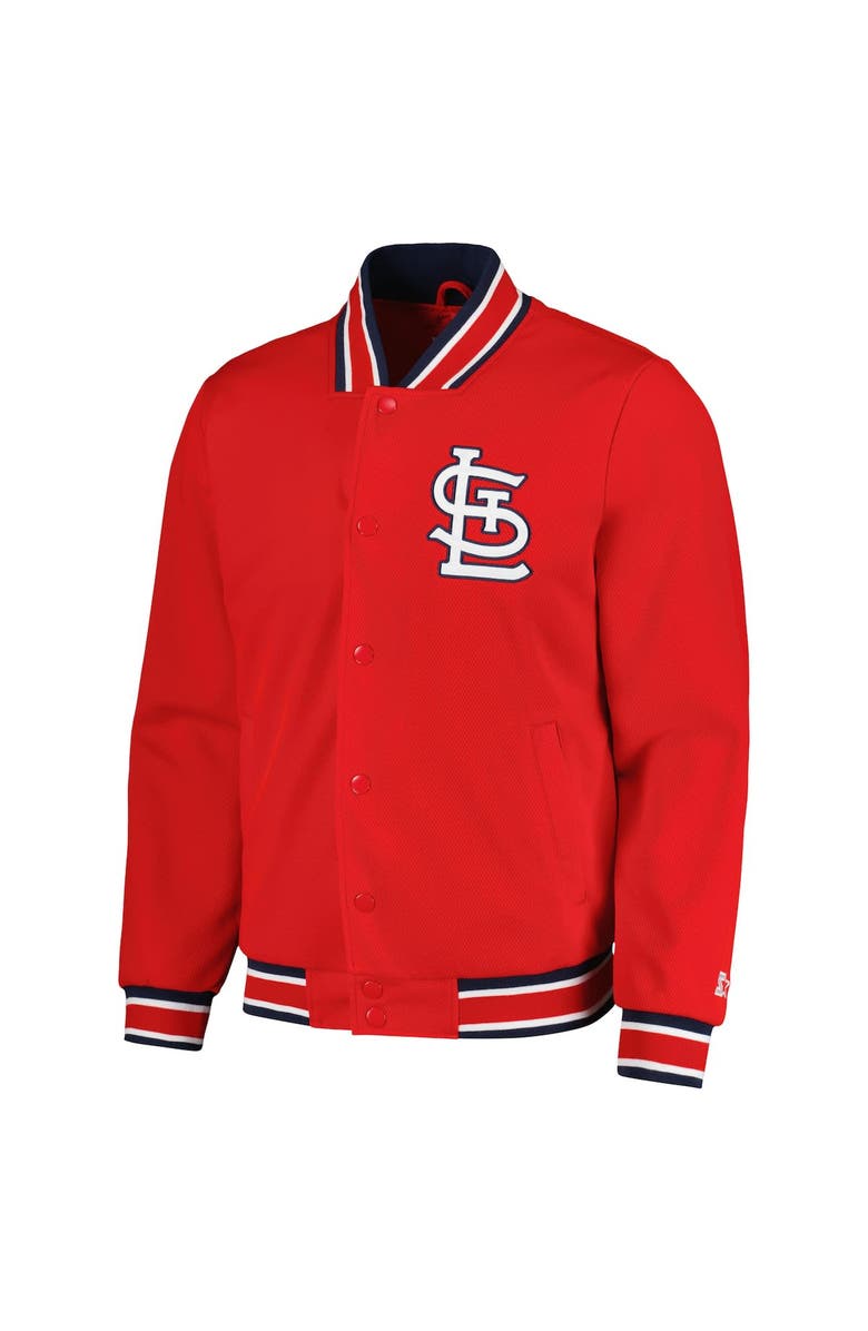STARTER Men's Starter Red St. Louis Cardinals Secret Weapon Full-Snap Jacket, Alternate, color, Red