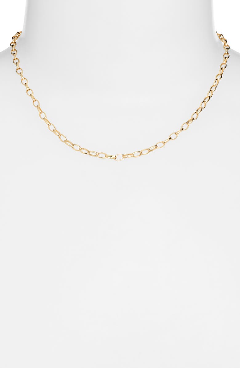 Argento Vivo Sterling Silver Fine Gauge Chain Necklace, Alternate, color, Gold