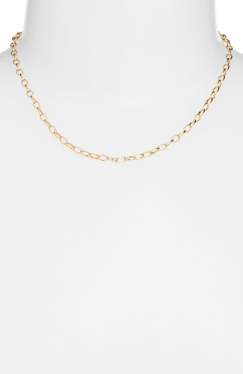 Argento Vivo Sterling Silver Fine Gage Chain Necklace In Gold