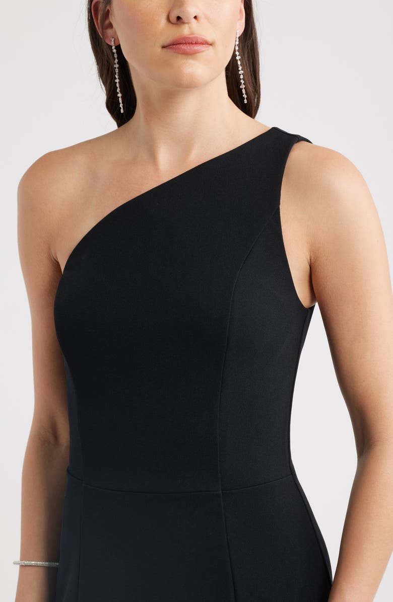 Chelsea28 One-Shoulder Maxi Cocktail Dress, Alternate, color, Black