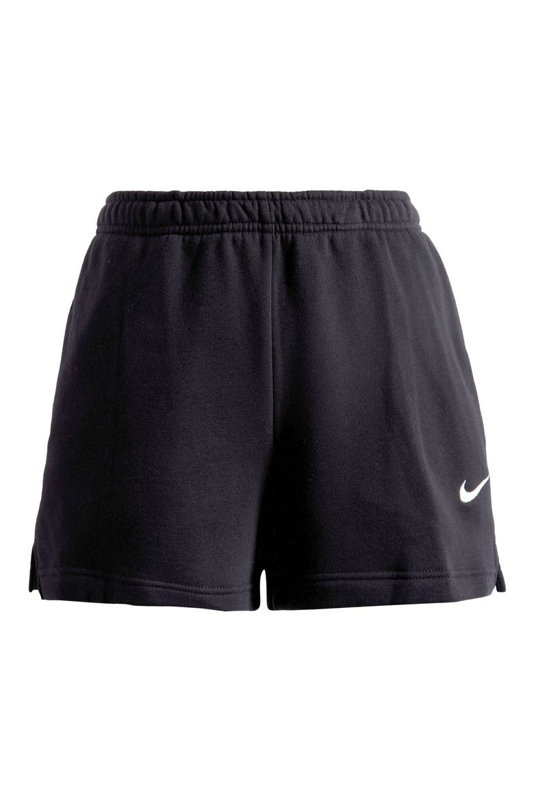 Sportswear Mid Rise Fleece Shorts, Alternate, color, 010 BLACK/SAIL