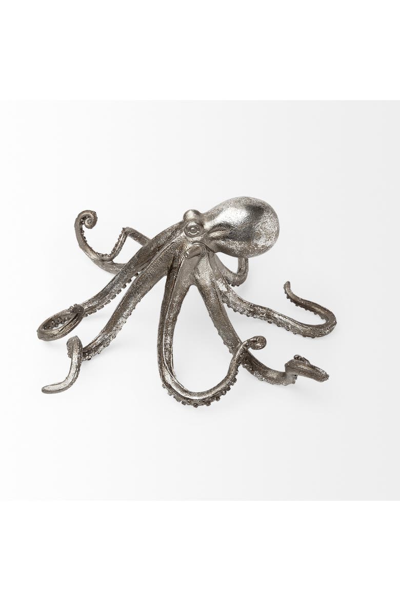 Strafford Silver Resin Octopus, Alternate, color, Silver