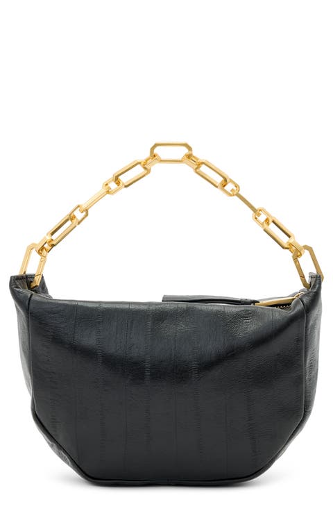 Madea Mini Eelskin-Embossed Leather Clutch Bag