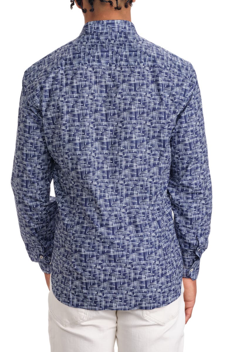 STUDIO GARNET LOS ANGELES Geometric Print Cotton Button-Up Shirt, Alternate, color,