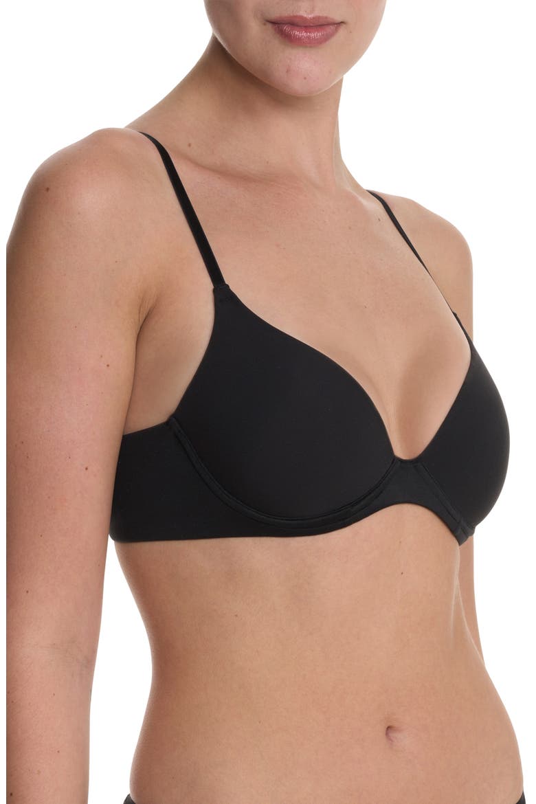 Soft Focus Comfort Underwire Convertible Demi Bra, Alternate, color, BLACK