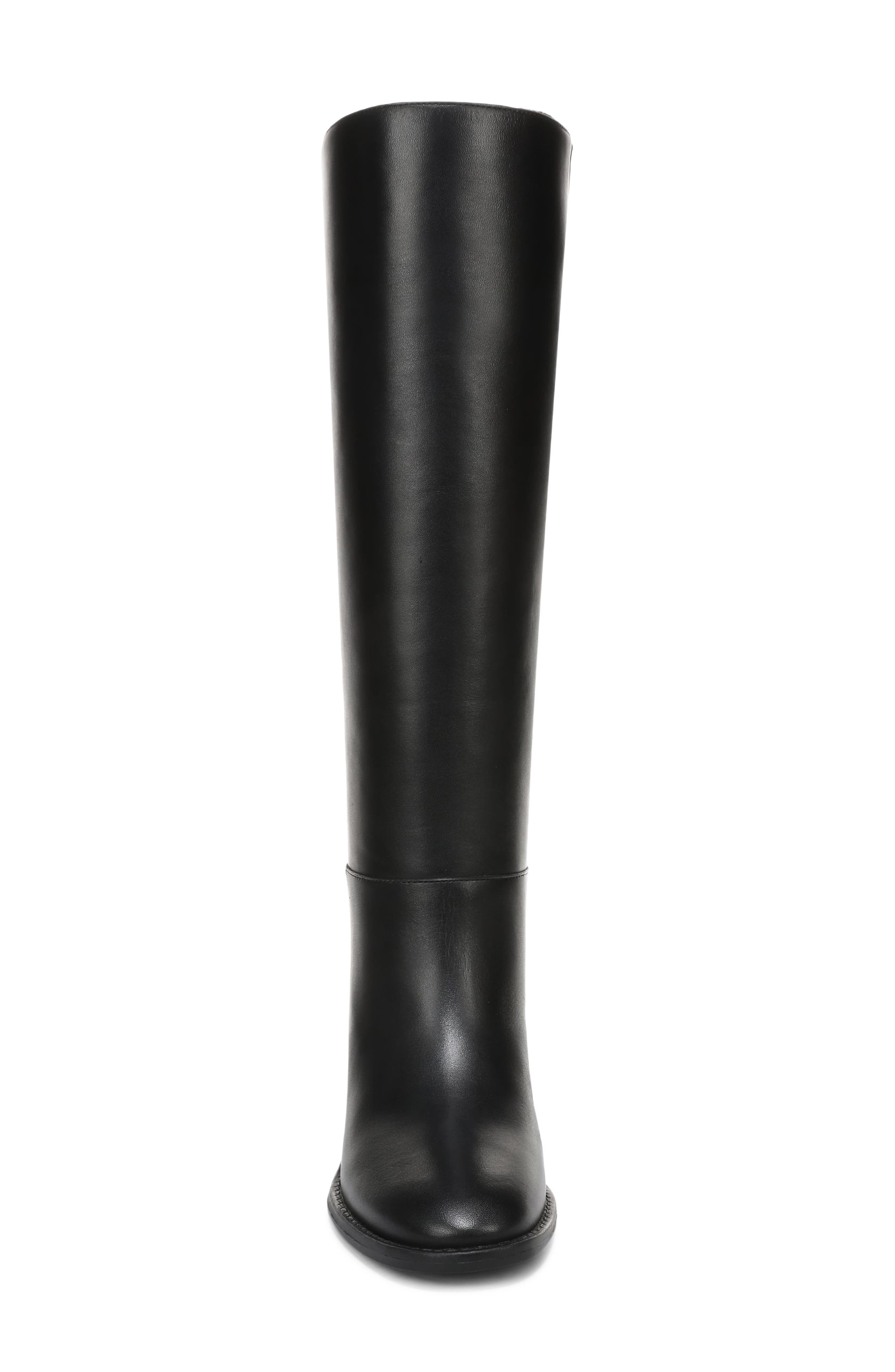 Pace Knee High Leather Boot, Alternate, color, BLACK CALF