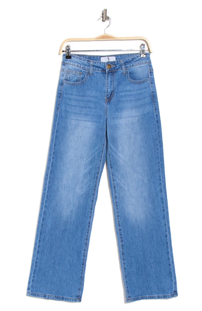 FLYING ANGEL Orange Peel Wide Leg Jeans, Alternate, color, Medium Light Wash