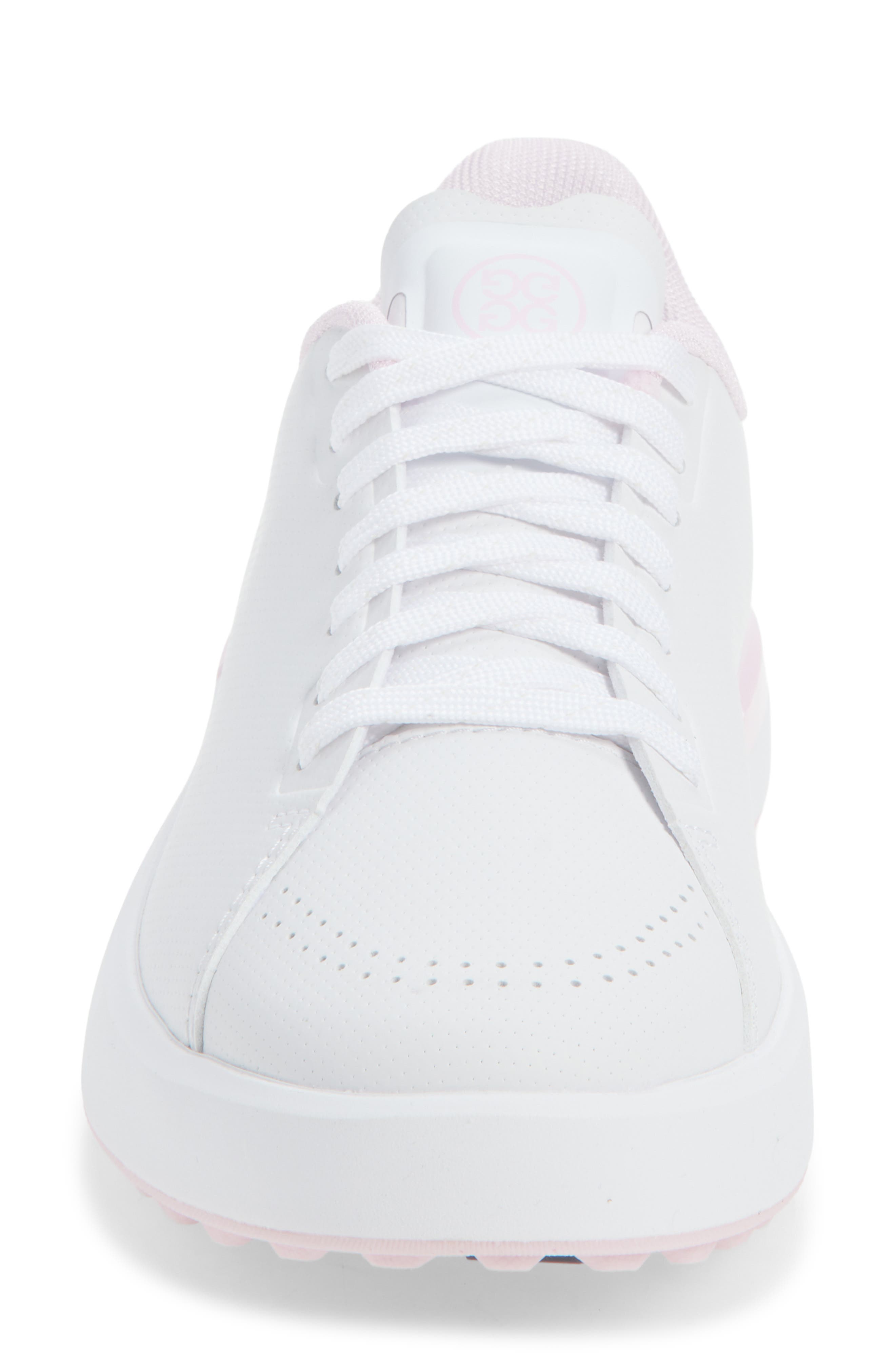 G/FORE G.112 Perforated Kiltie Golf Shoe, Alternate, color, Snow/ Blush