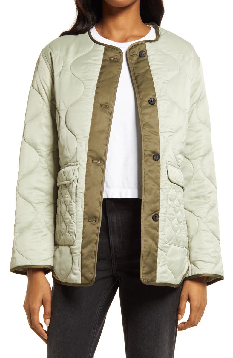 AllSaints Foxi Quilted Liner Jacket, Main, color,
