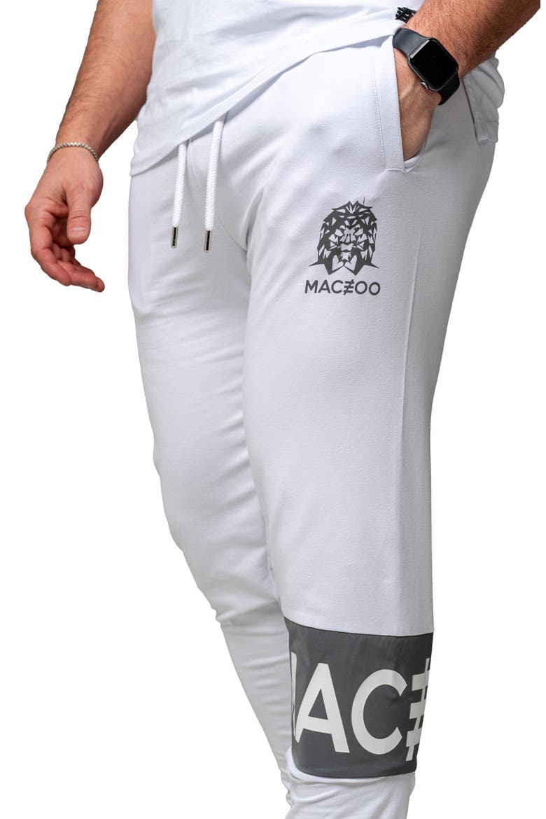Insignia Stretch Cotton Joggers, Alternate, color, WHITE