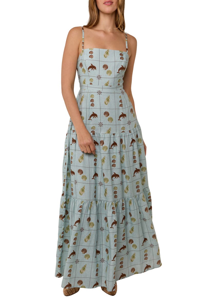 Celine Maxi Dress, Main, color, Seashell Tile